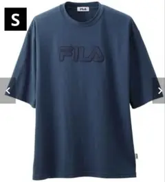 【新品タグ付】FILA ネイビー Tシャツ　Sサイズ　UV対策 吸汗速乾　五分袖