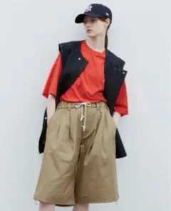 激安 新品RYOTAKASHIMAツータックワイドハーフパンツ clesste