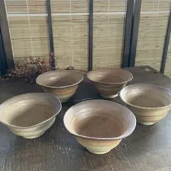 備前焼 小鉢 5客セット 陶器 骨董品 味わい陶器　焼き物