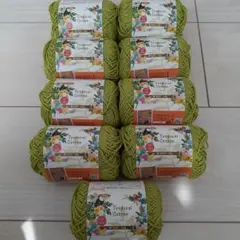 トロピカルコットン糸 20g 9個 No.2019 黄緑