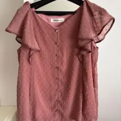 ミッシュマッシュ　フリル　半袖　ピンク　Mサイズ
