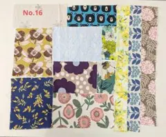 No.16ハンドメイド　パッチワーク　カットクロス　ハギレセット23枚