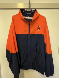 Bean ナイロンジャケット オレンジ×ネイビー XXL