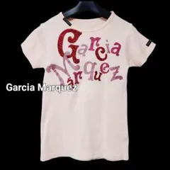 ガルシアマルケス グリッター Tシャツ 半袖 カットソー バクプリ ピンク