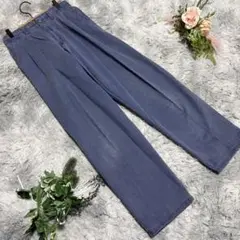 【Eddie Bauer】ストレートデニム グレー ゴムウエスト ヴィンテージ