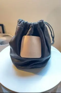 scye Soft Leather Drawstring Bag