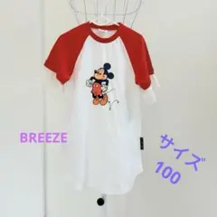 【未使用】BREEZE ミッキーマウス ワンピース100cm