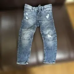H&M 90 ボトムス ダメージ加工デニムパンツ