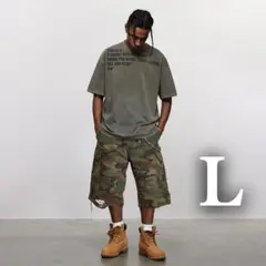 L ワイド 迷彩 カーゴパンツ ヴィンテージ リアルツリー メンズ 大きい