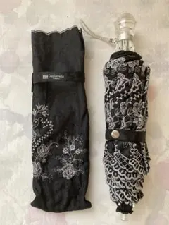 【Guy Laroche】黒 花柄刺繍 折りたたみ日傘 ♡新品未使用♡