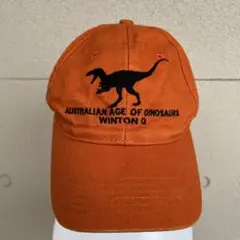 オーストラリア 恐竜キャップ オレンジ