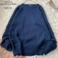 POLO by RALPH LAURENクールネックスコットランドニット ブルー