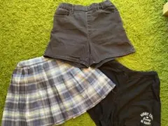 ユニクロ他 ショートパンツ＋ミニスカート3枚セット 150 バラ売り可