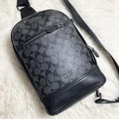 美品＊COACH ボディバッグ シグネチャー PVC