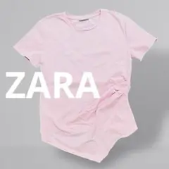 ZARA アシンメトリー　tシャツ ピンク　L