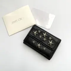 ✨美品✨JIMMY CHOO ジミーチュウ 三つ折り ミニ財布 スタッズ 黒