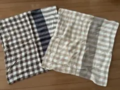 チェック柄座布団カバー2枚セット