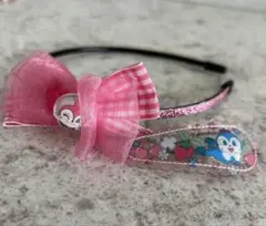 ドキンちゃんカチューシャとこきんちゃんのヘアピン　アンパンマンミュージアム限定