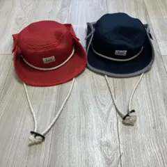 Lee メッシュストラップ付きハット 2色セット　赤　紺