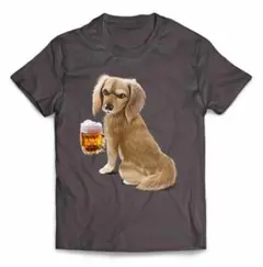 ダックスフンド犬いぬビールジョッキ飲み会夏フェスTシャツ