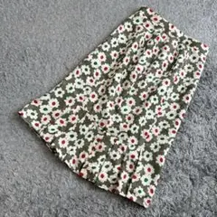 【匿名配送】花柄　スカート　レトロヴィンテージ　プリーツ　裏地あり