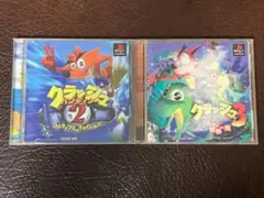 ★ 動作品 PS アクション ★ クラッシュ・バンディクー 2 + 3