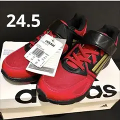 新品未使用タグ付　adidas アディダス　スニーカー　赤　24、5cm