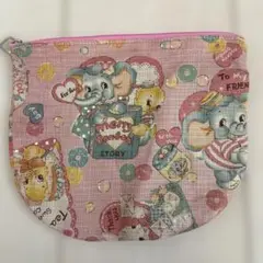 象と女の子のデザインポーチ