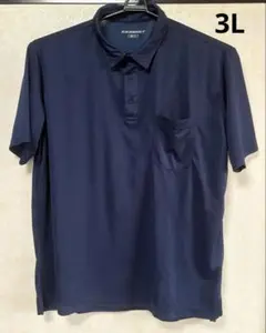 ネイビー ポロシャツ ポケット付き