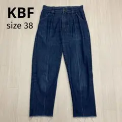 KBF ケービーエフ ハイウエスト タック デニムパンツ カットオフ ジーンズ