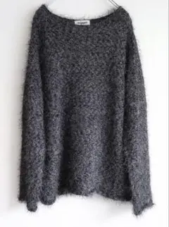 Shaggy glitter knit "Gray"【easyspirit】