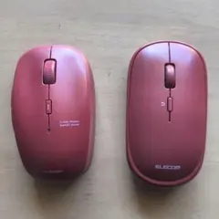 ELECOM ワイヤレスマウス M-TM10DB M-BL21DB 赤2個セット