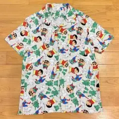 クレヨンしんちゃん アロハシャツ 総柄 L Lサイズ