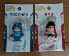【新品、未開封】大カプコン展　コスチュームキューピー　リュウ&ロックマン　2点