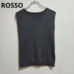 アーバンリサーチ　ロッソ　ダークグレー ノースリーブニット　ROSSO