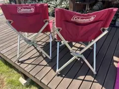 希少-レア　コージーチェア ２脚セット レッド・ブルー グリーンColeman 希少:レア コージーチェア 2脚セット レッド・ブルー グリーン