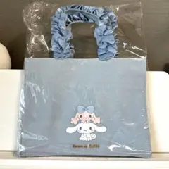 水色トートバッグ キャラクター刺繍付き　シナモン　メゾンドフルール