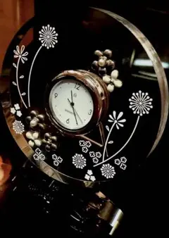 お値下げ　未使用　MIKIMOTO 花柄置時計