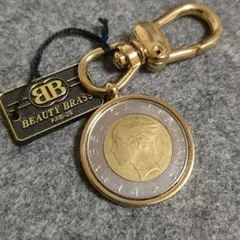イタリア製 500リラ コイン　キーホルダー　フィレンツェ ビューティブラス
