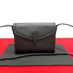極 美品 バーバリーズ ヴィンテージ レザー ミニ ショルダーバッグ ブラック