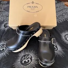 プラダ スタッズ サボ ブラック