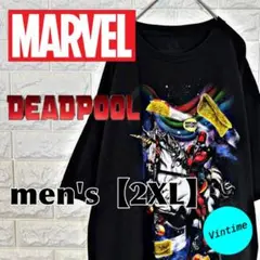 V776【MARVEL】ムービーTシャツ【メンズ2XL】ブラック