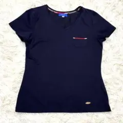 【極美品】ブルーレーベルクレストブリッジ　チェック　Vネック　Tシャツ 38