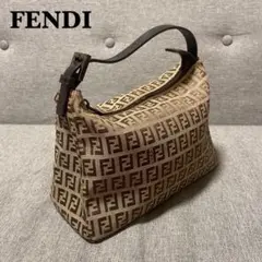 【美品】FENDI バニティ ポーチ ハンドバッグ ズッキーノ ズッカ