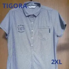 TIGORAチェック柄コットンシャツレディース