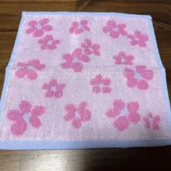 ハンカチ　ピンク　花柄