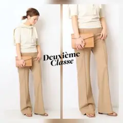 Deuxieme Classe MODY ストレッチフレアパンツ 34 ベージュ