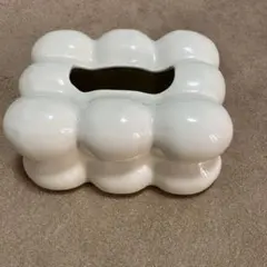 ホワイトセラミックティッシュボックス