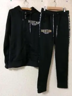 97943　NESTA　ジャージ上下　黒　L