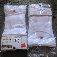 Hanes XL クルーネック Tシャツ 100%コットン　2枚セット　新品